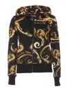 Versace Jeans Couture Zip Chromo Print Sweatshirt In Black