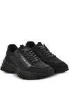 Versace Jeans Couture Zip-detail Textured Sneakers In Black