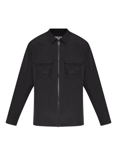 Versace Jeans Couture Zip-fastening Pocket-detail Shirt In Gray