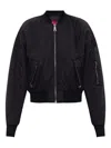 Versace Jeans Couture Zip-front Bomber Jacket In Black