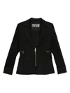 Versace Jeans Couture Zip-up Fitted Jacket In Black