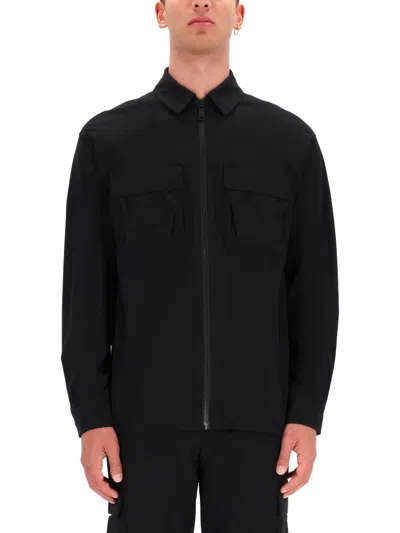 Versace Jeans Couture Black Zippered Chest Pockets Shirt