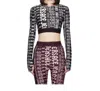 Versace Jeans Crew Neck Long Sleeve T-shirt In Black