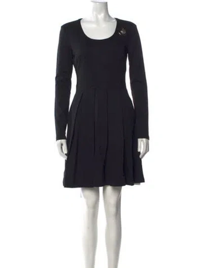 Pre-owned Versace Jeans Crew Neck Mini Dress W/ Tags In Black