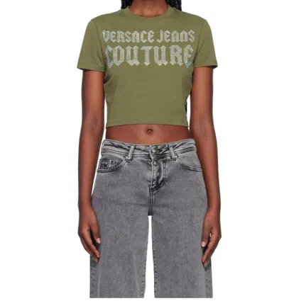 Versace Jeans Crew Neck Short Sleeve T-shirt In Green
