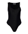 Versace Jeans Crystal-embellished Halterneck Body In Black