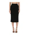 Versace Jeans Crystal-embellished Midi Skirt In Black