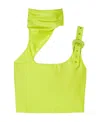 Versace Jeans Cut-out Cropped Top In Yellow
