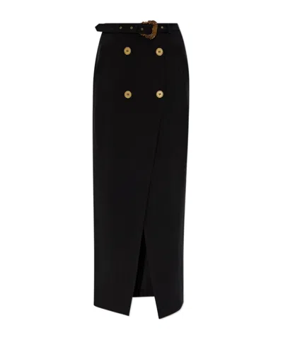 Versace Jeans Double-breasted Skirt In Black