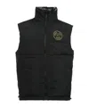 Versace Jeans Double-sided Down Vest In Black