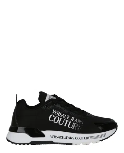 Pre-owned Versace Jeans Dynamic Logo Low Top (women's) Sneakers In Black