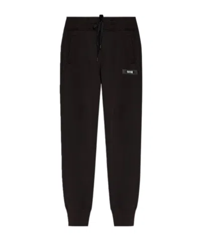 Versace Jeans Elastic Waist Casual Pants In Black