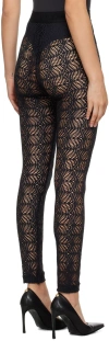 Versace Jeans Hollowed-out Tight Leggings In Black
