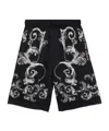 Versace Jeans Elastic Waist Shorts In Black