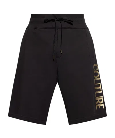 Versace Jeans Elastic Waist Shorts In Black