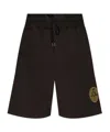 Versace Jeans Elastic Waist Shorts In Black