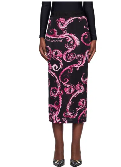 Versace Jeans Elastic Waist Skirt In Black