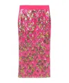 VERSACE JEANS BAROCCO-PRINT MIDI SKIRT