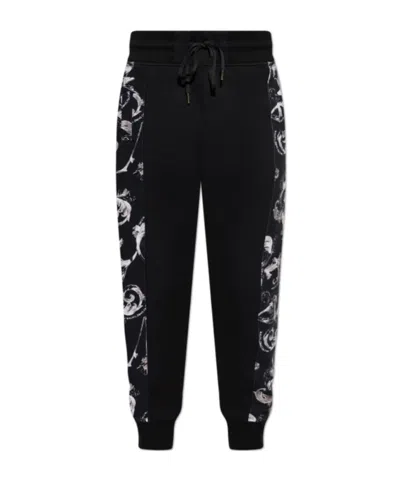 Versace Jeans Elastic Waist Sweatpants In Black