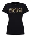 Versace Jeans Couture Logo Printed Crewneck T-shirt In Black