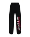Versace Jeans Embroidered Logo Track Pants In Black