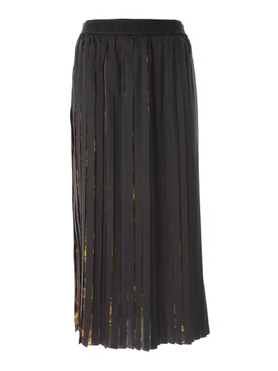 Versace Jeans Falda Semilarga - Negro In Brown
