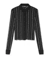 Versace Jeans Faux-pearl Shirt In Black