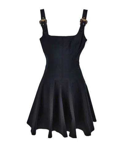 Versace Jeans Flared Dress In Black