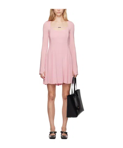 Versace Jeans Flared Dress In Pink