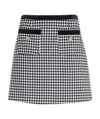 Versace Jeans Gingham Check Mini Skirt In Gray