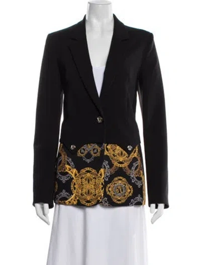 Pre-owned Versace Jeans Graphic Print Blazer In Black