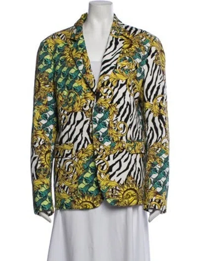 Pre-owned Versace Jeans Graphic Print Blazer In Multicolor