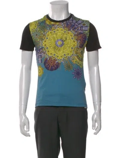 Pre-owned Versace Jeans Graphic Print Short Sleeve Shirt In Multi