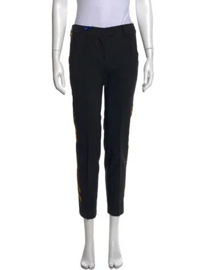 Pre-owned Versace Jeans Graphic Print Straight Leg Pants In Black