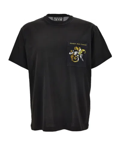 Versace Jeans Graphic-print T-shirt In Black