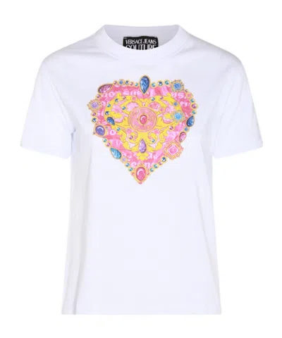 Versace Jeans Heart Couture Cotton T-shirt In White