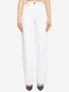 Versace White Straight-leg Jeans In Multi