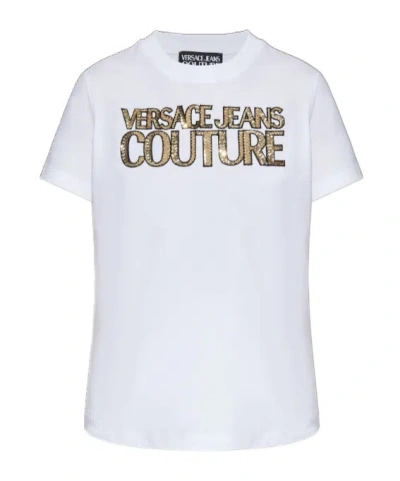 Versace Jeans Item O-neck Short-sleeved T-shirt In White