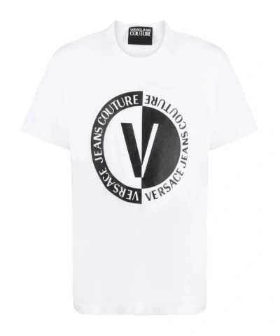 Versace Jeans Item O-neck Short-sleeved T-shirt In White