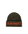 Versace Jeans Knitted Hat In Black