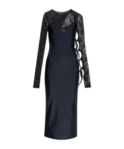 Versace Jeans Lace Dress In Black