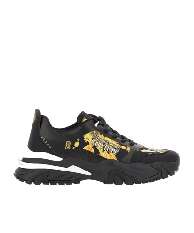 Versace Jeans Lace-up Low-cut Casual Shoes In Black