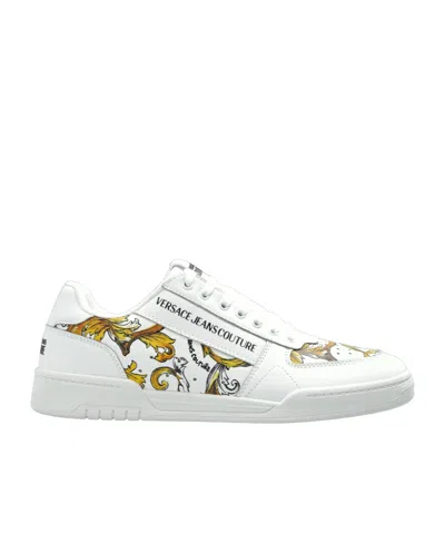 Versace Jeans Lace-up Low-cut Casual Shoes In White