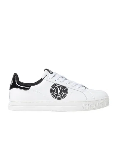 Versace Jeans Lace-up Low-top Sneakers In White