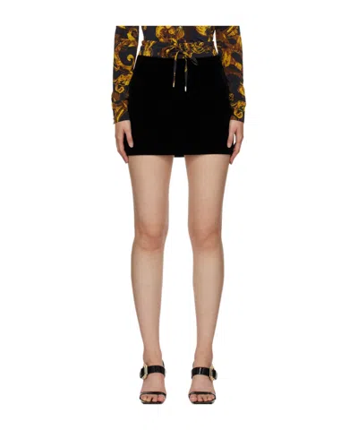 Versace Jeans Lace-up Skirt In Black