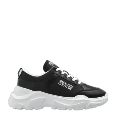 Versace Jeans Lace Up Sneakers In Black