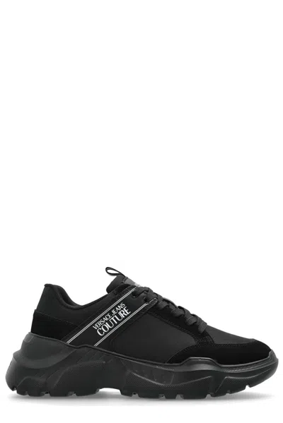 Versace Jeans Lace-up Sneakers In Black