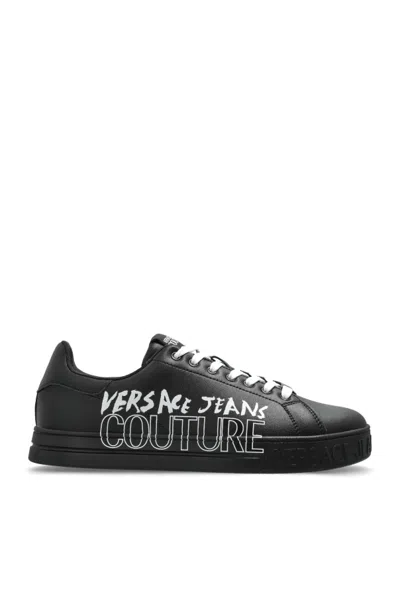 Versace Jeans Lace-up Sneakers In Black