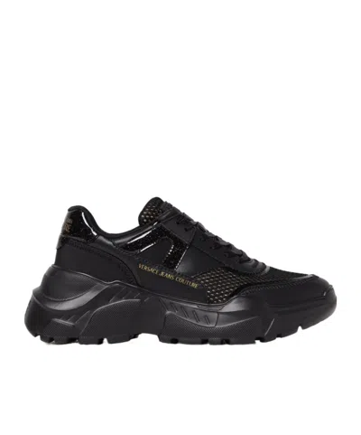 Versace Jeans Lace-up Sneakers In Black