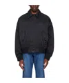 Versace Jeans Lapel Zipper Pilot Jacket In Black